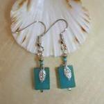 Beautiful .925 Sterling Silver Leaf And Turquoise..